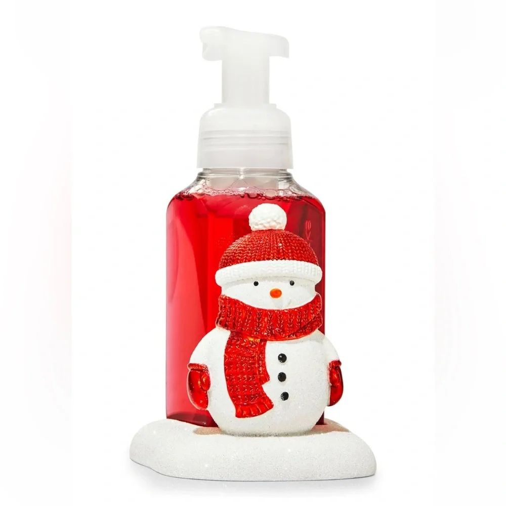 Bath & Body Works Resin Shining Snowman Foaming Soap Holder Christmas Holiday